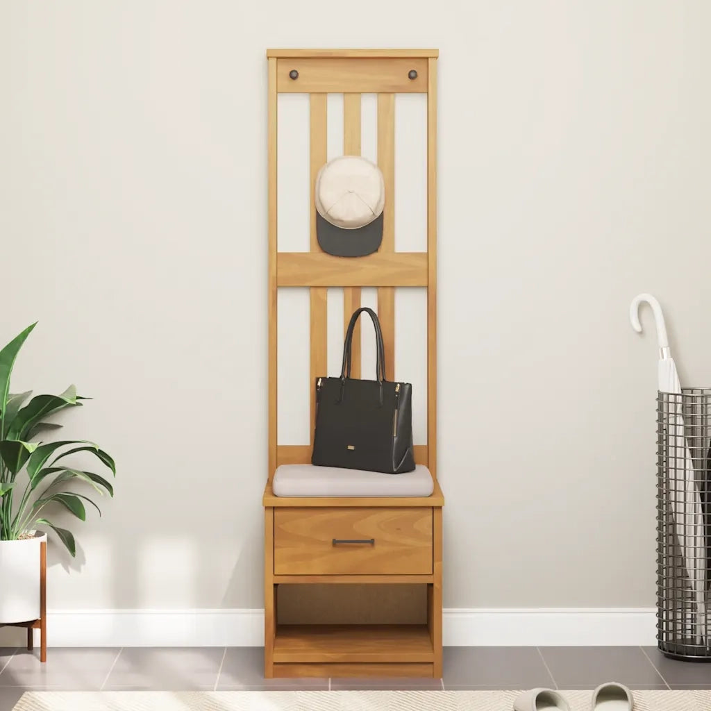 Albero da Ingresso SANDNES 45x40x159,5 cm in Legno di Pino