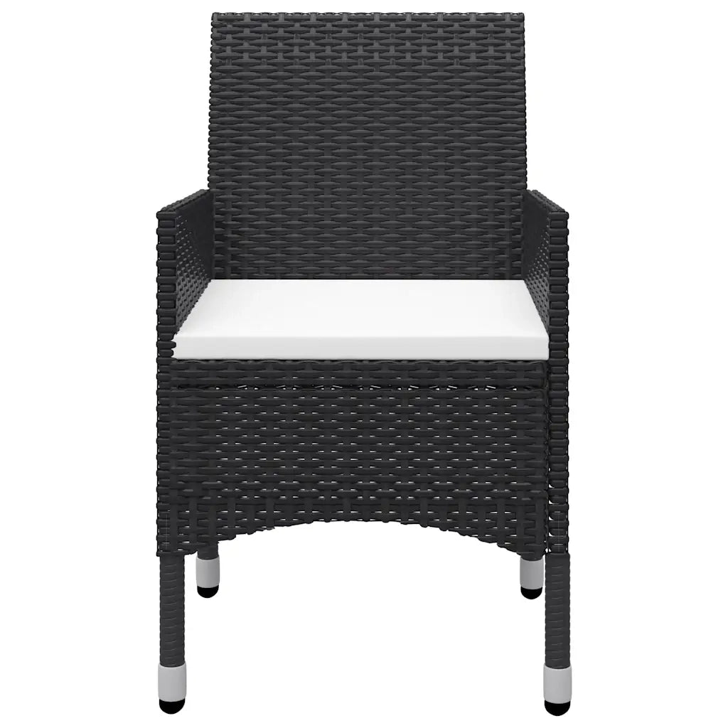 Set Mobili da Pranzo per Giardino 7 pz Nero 3067855