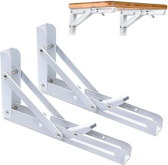 Supporti di apertura - console metallica di apertura - set da 2 - supporti di tavolo di apertura - supporti di parete con angolo di apertura - tavoli di apertura con tavolo di parete - tavolo di parete con apertura