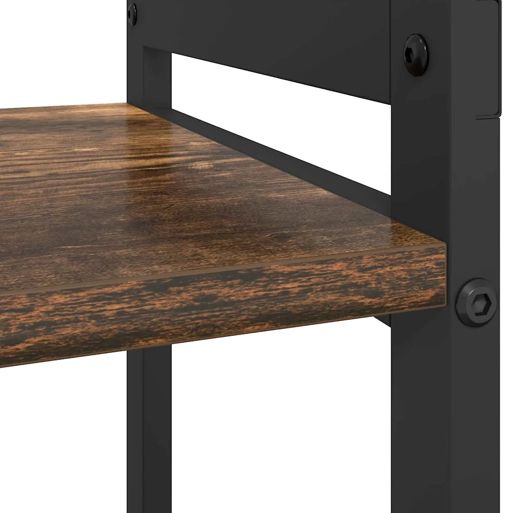 vidaXL Libreria Rovere fumo 80 x 30 x 48.5 cm Legno multistrato