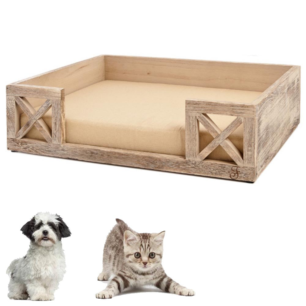 Lettino per animali pet beds sofa' londra in legno 60 x 42 x h 15 cm linea shabby