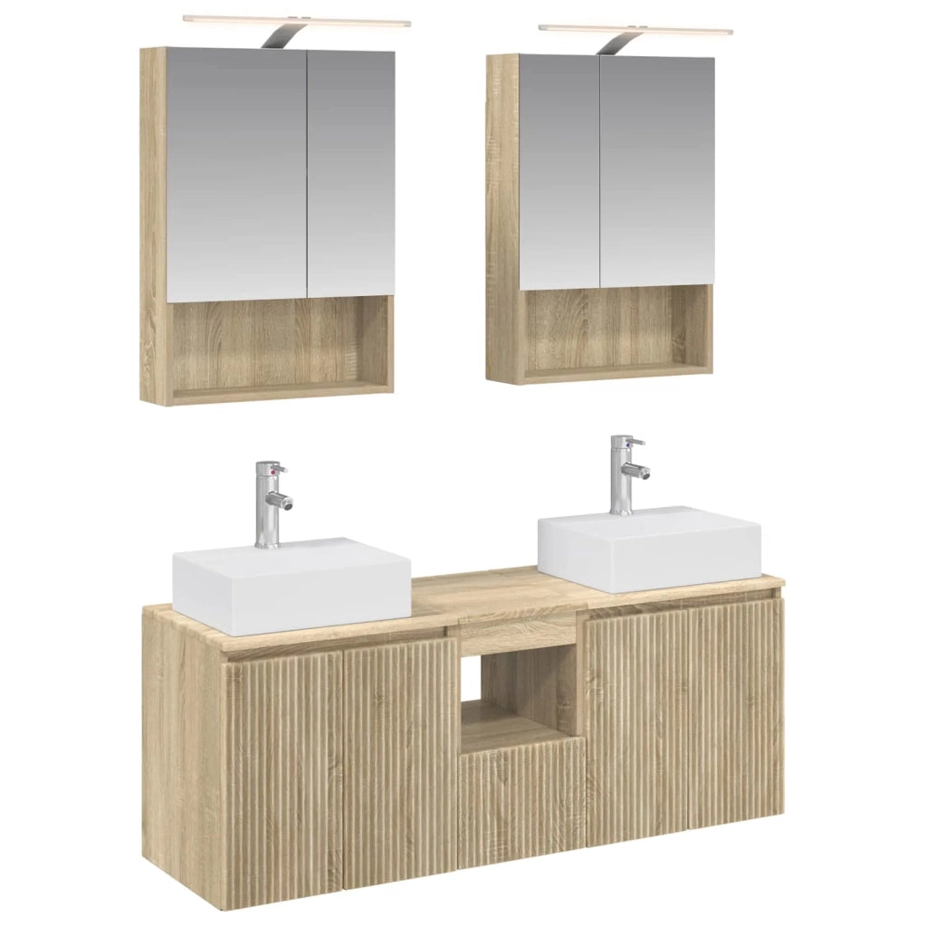 Set di Armadi da Bagno 5 pcs Rovere Sonoma Legno ingegnerizzato 3406401