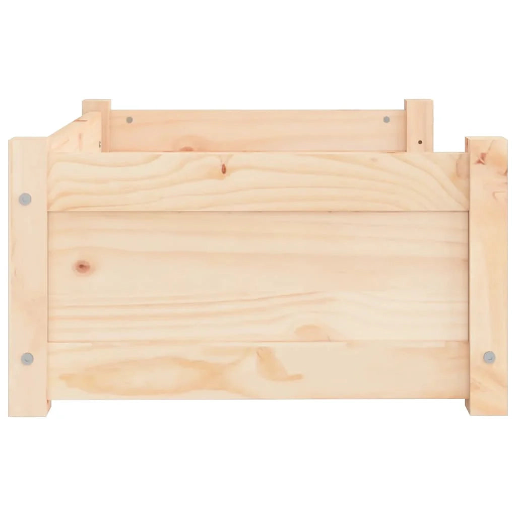 Divano a forma di cesto per cani comodo 65,5 x 50,5 x 28 cm in legno massello di pino marrone 02_0042759