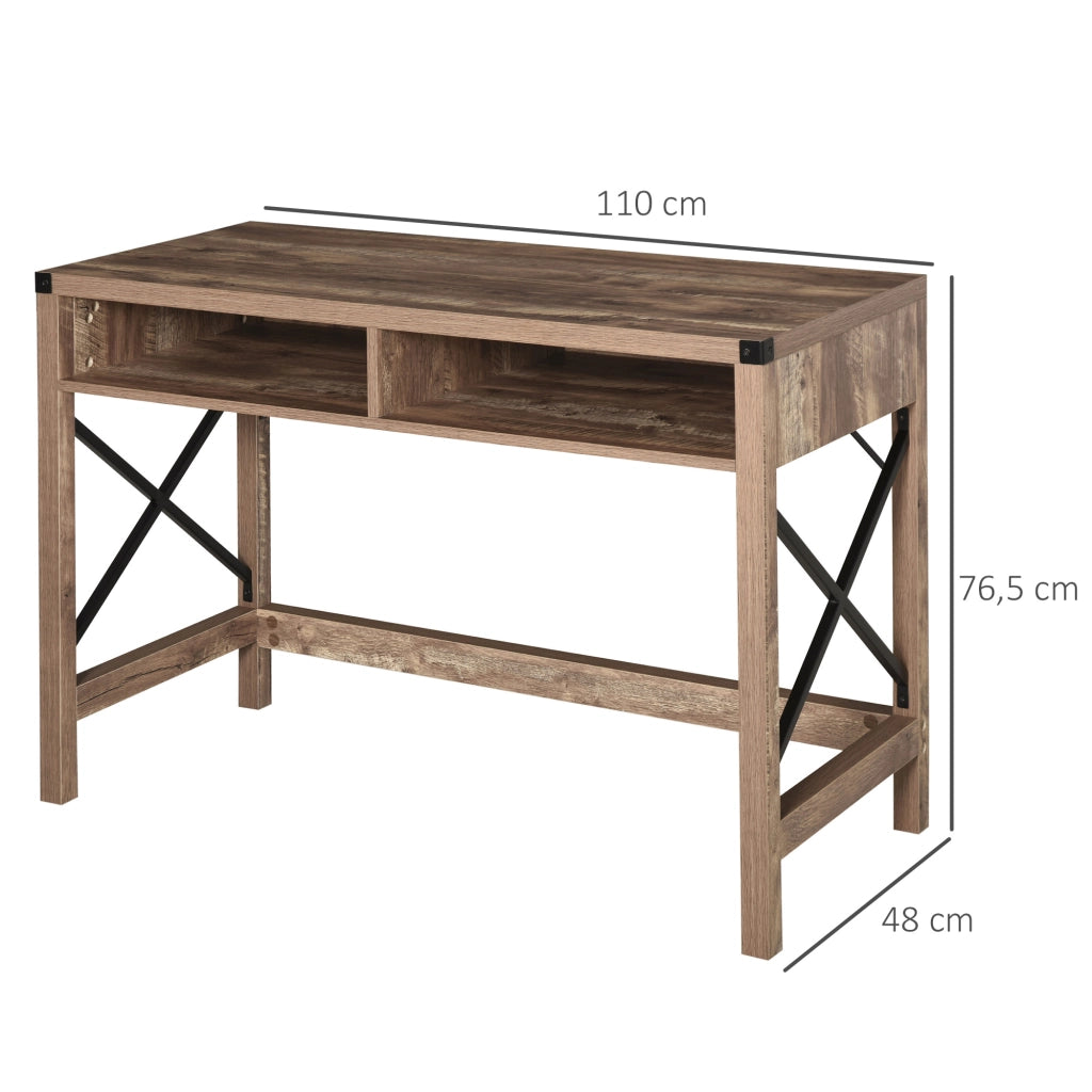 Scrivania Design Industriale ¨C zephmum ¨C Nero Metallo Panneaux Truciolare 90x50x75 cm