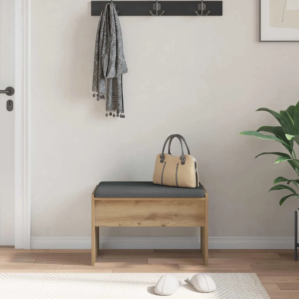 Panca per ingresso Rovere artigianale 63 x 38 x 40 cm