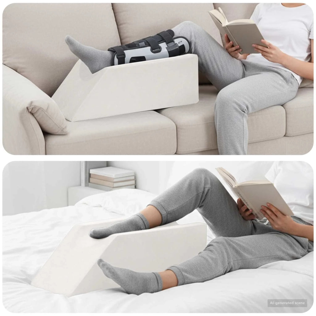Cuscino per Gambe Bianco 68 x 25 x 21,5 cm Schiuma PU CFW1460708
