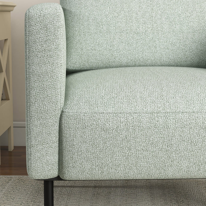 Poltrona 79x76x65 cm in Tessuto Effetto Lino Traspirante Grigio