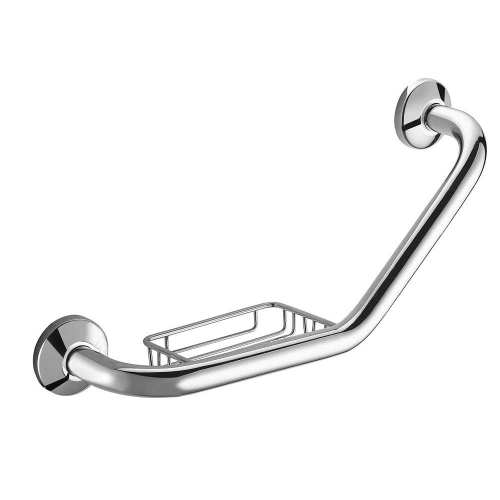 Trade Shop - Maniglione Sicurezza Bagno Portasapone Maniglia Doccia Anziani Disabili 45 Cm -