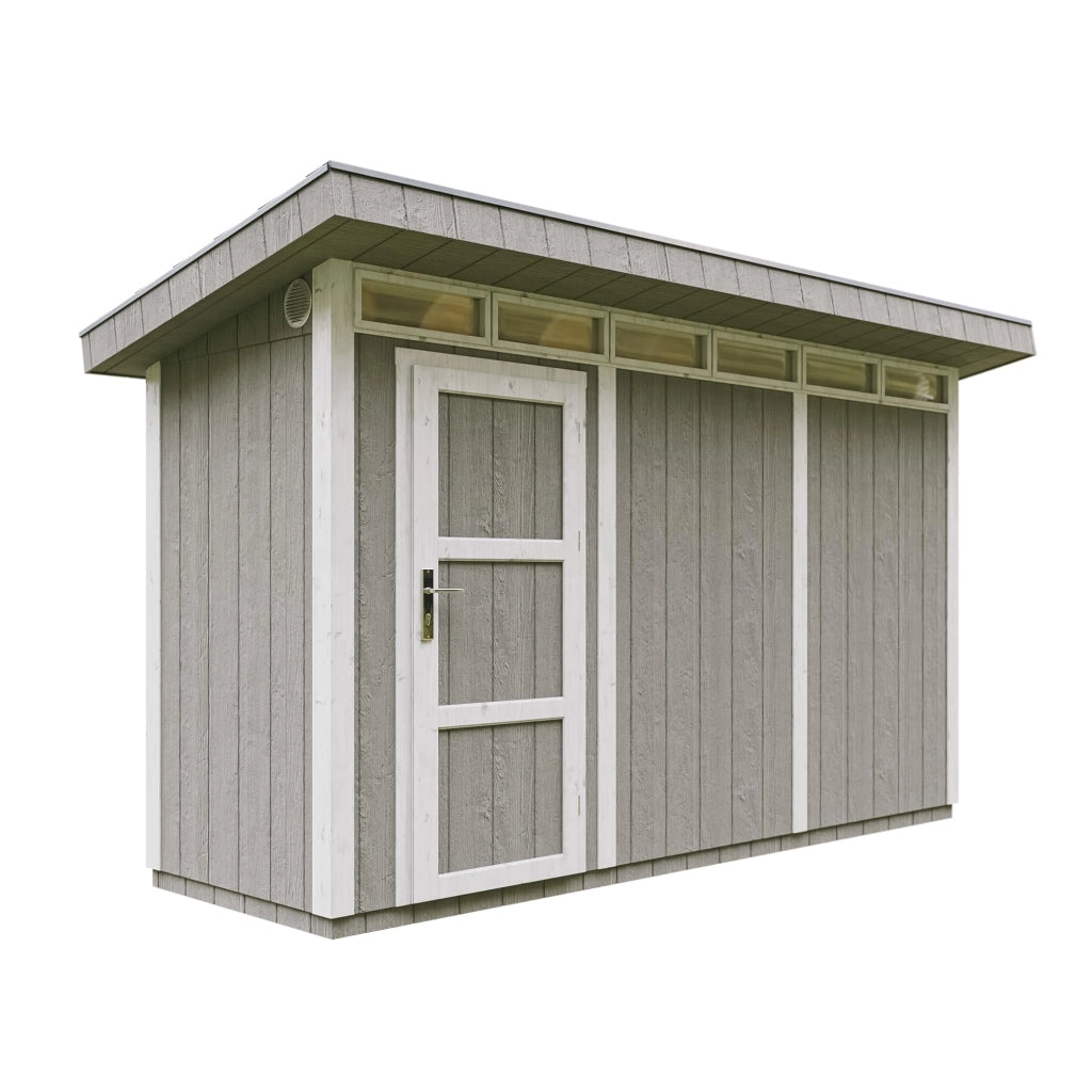 Casetta da Giardino di QUALIT? PREMIUM 4,3m?²-L161xW411cm - TIMBELA M902-TUNDRA GREY