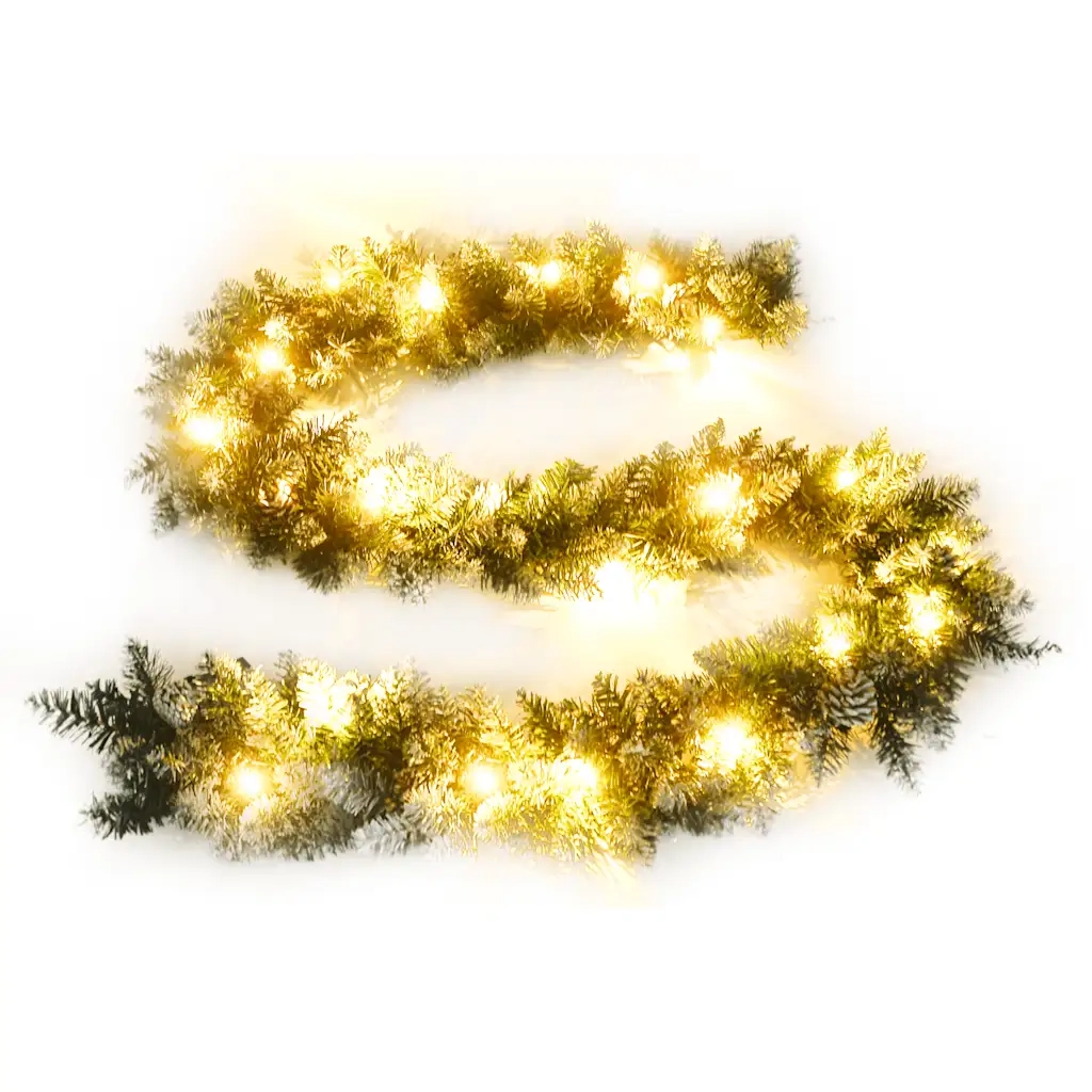 Ghirlanda Natalizia con Luci a LED 5,2 m in PVC Verde 345170