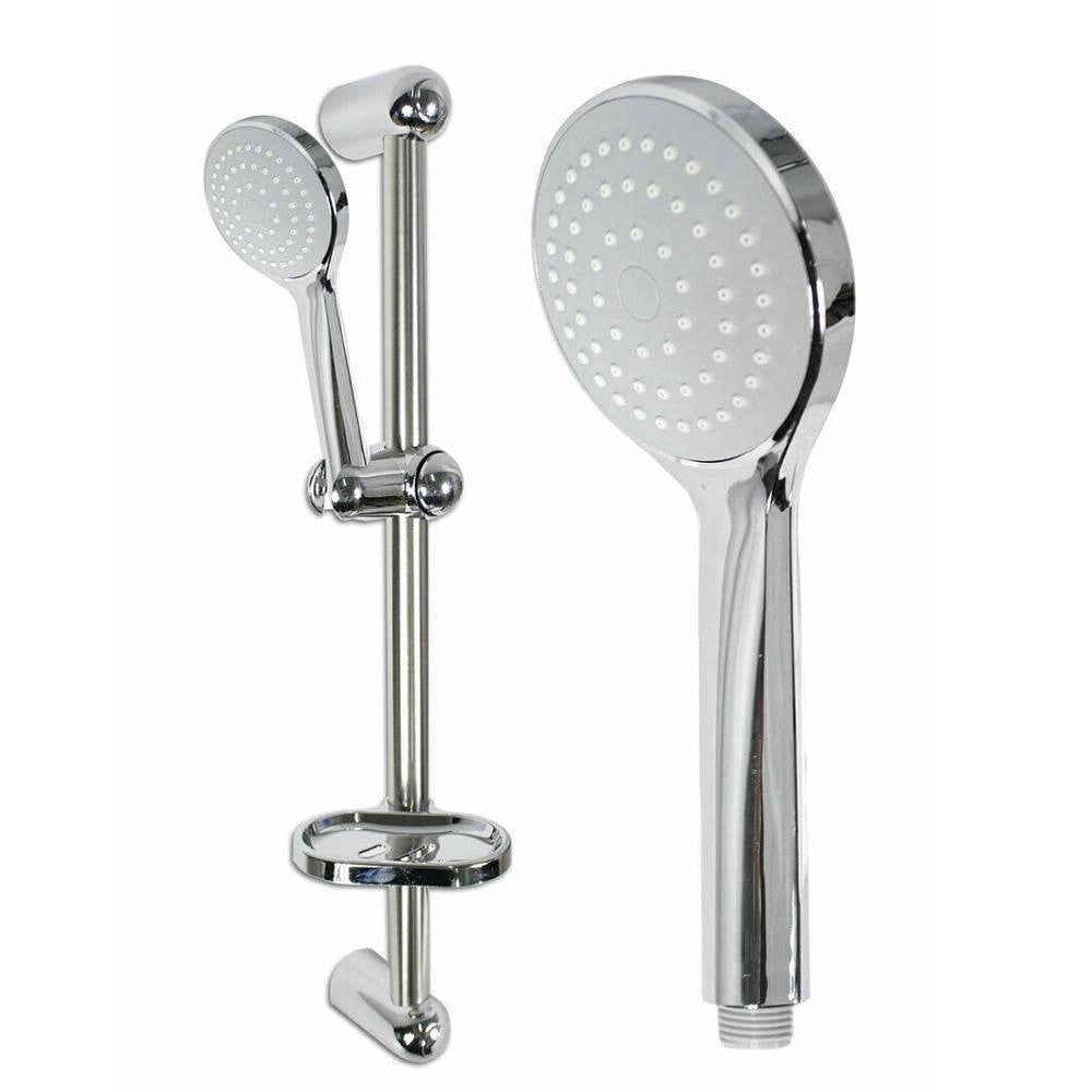 Trade Shop - Saliscendi Doccia Tubo Con Soffione Doccetta Asta Colonna Con Portasapone 69135 -