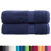 Asciugamani da Bagno SOLUND 2 pz Blu Navy 100x150cm 600gsm 137263