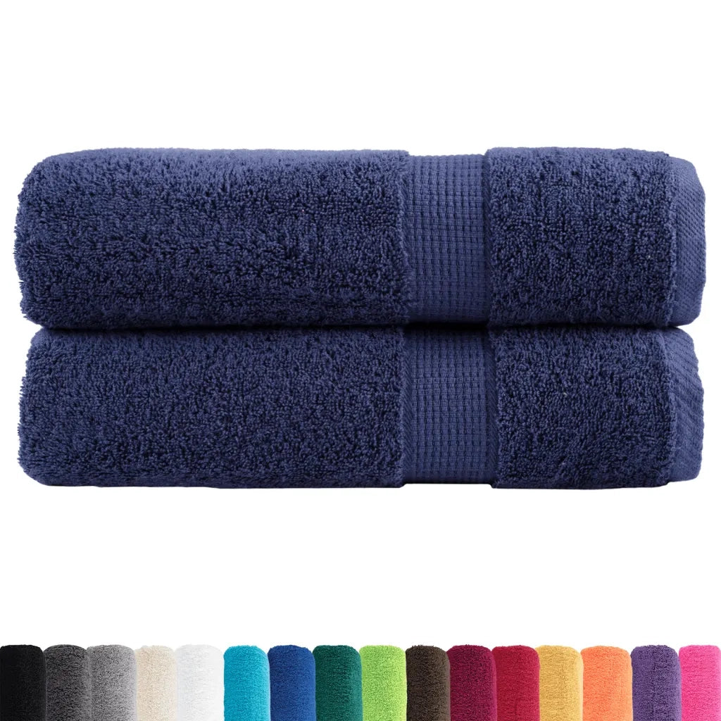 Asciugamani da Bagno SOLUND 2 pz Blu Navy 100x150cm 600gsm 137263