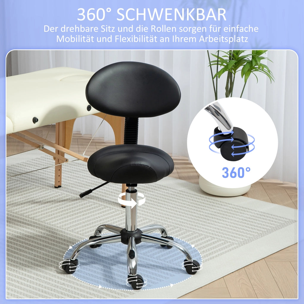 Sgabello girevole regolabile con schienale ¨C zephmum ¨C 83-98 cm