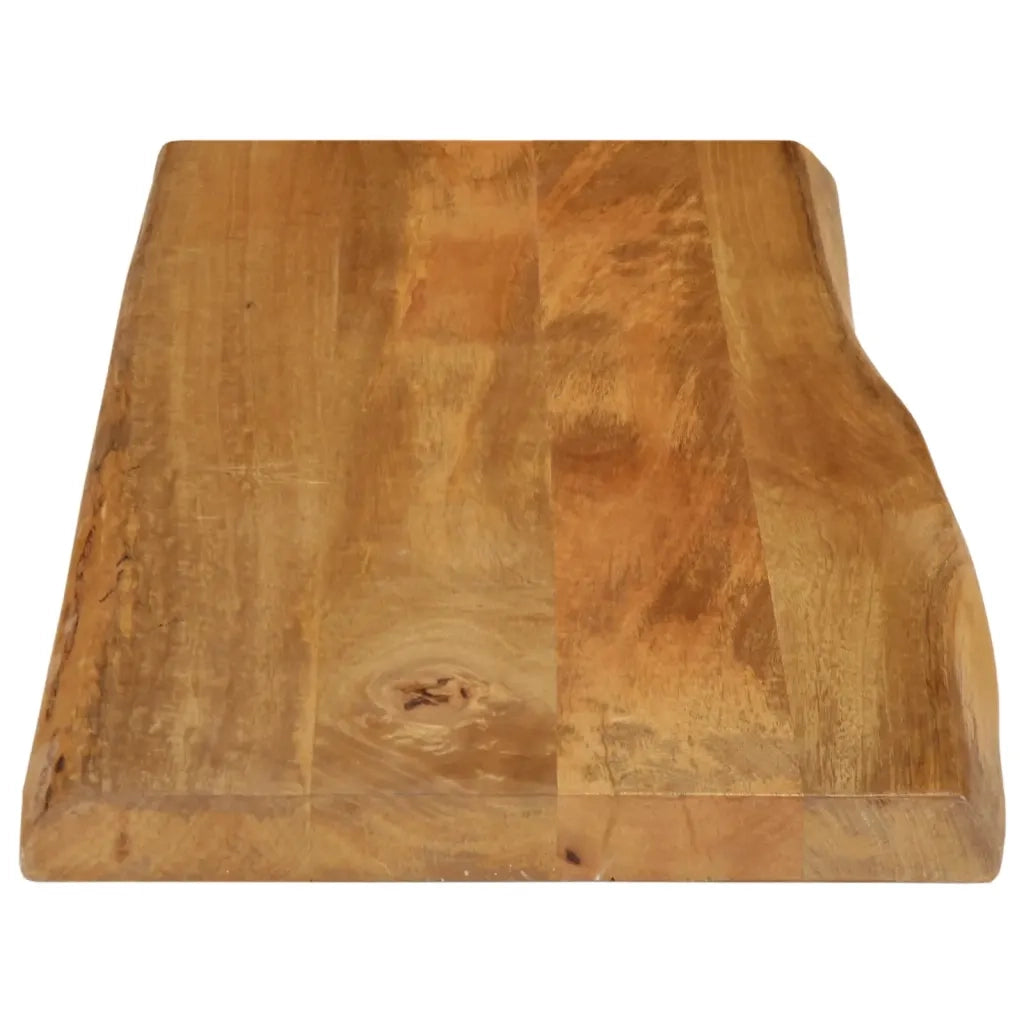 Piano per Tavolo 90x40x3,8cm Bordi Vivi in Legno Massello Mango 370779