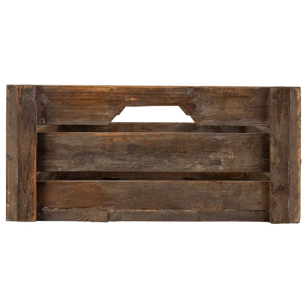 Set 2 cassette legno marrone 74x41x19-65x33,5x17h cm