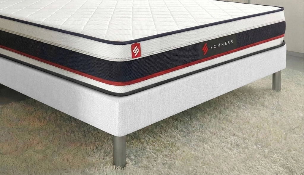 Pacchetto letto completo - Materasso 160x200cm + Box spring con doghe (kit) + 2 cuscini + Piumino - Modulo