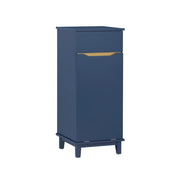 Mobile Lavanderia Con Sacco Portabiancheria Pieghevole Cesto Portabiancheria Mobile Bagno Blu, 40x40x96cm, BZR114-B SoBuy