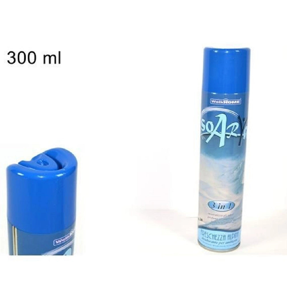 Trade Shop - Deodorante Ambiente Spray Profumo Casa 300ml Fragranza Freschezza Alpina Montagna -