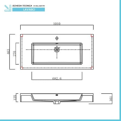 Mobile bagno 80 cm grigio perla lavabo sospeso 100 cm Lodi  e specchio Iside