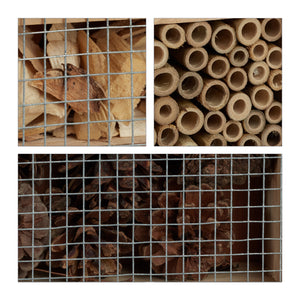 Hotel per insetti materiali naturali farfalle api coccinelle 31 x 30,5 cm 2013076