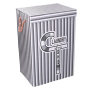 Cestone tessuto laundry grigio con coperchio cm 40x30h60
