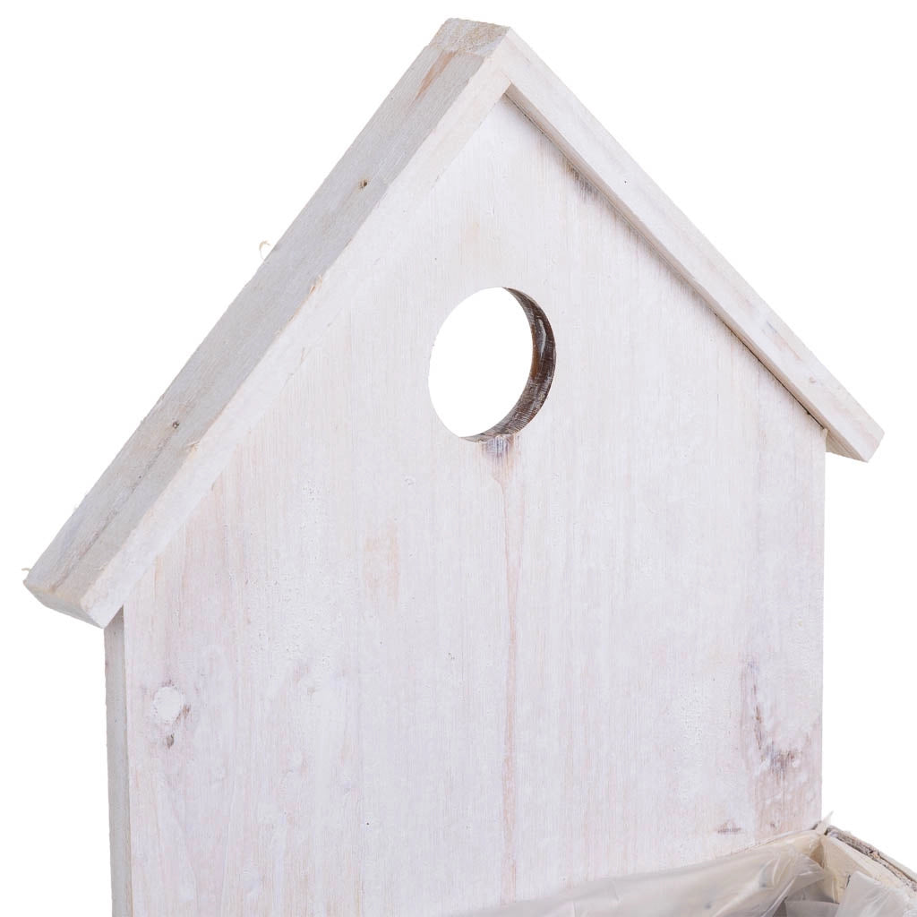 Supporto per fioriera rotondo in bambù grigio 20x11x27/10H cm