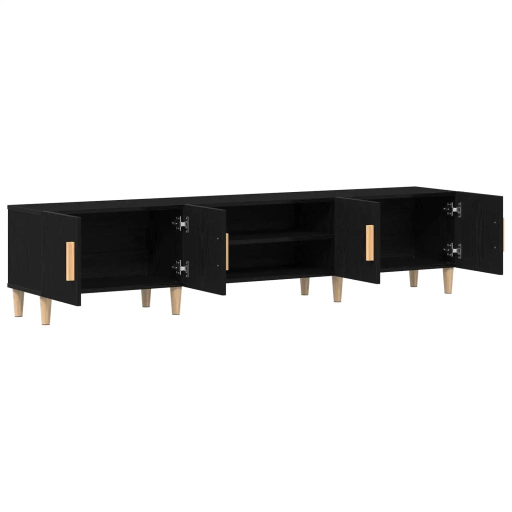 Mobile TV Rovere Nero 180 x 31,5 x 40 cm Legno multistrato 862817