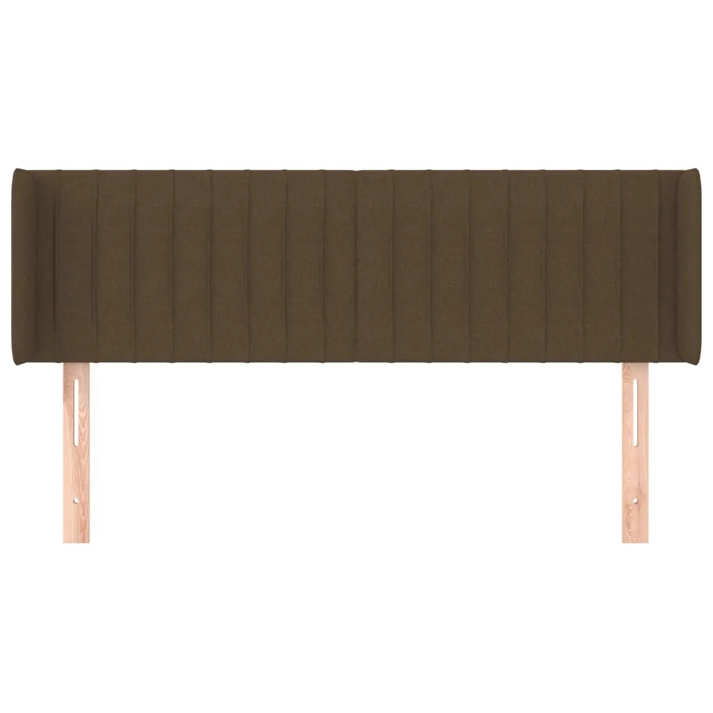Testiera | Testata ad Orecchio Marrone Scuro 147x16x78/88 cm in Tessuto
