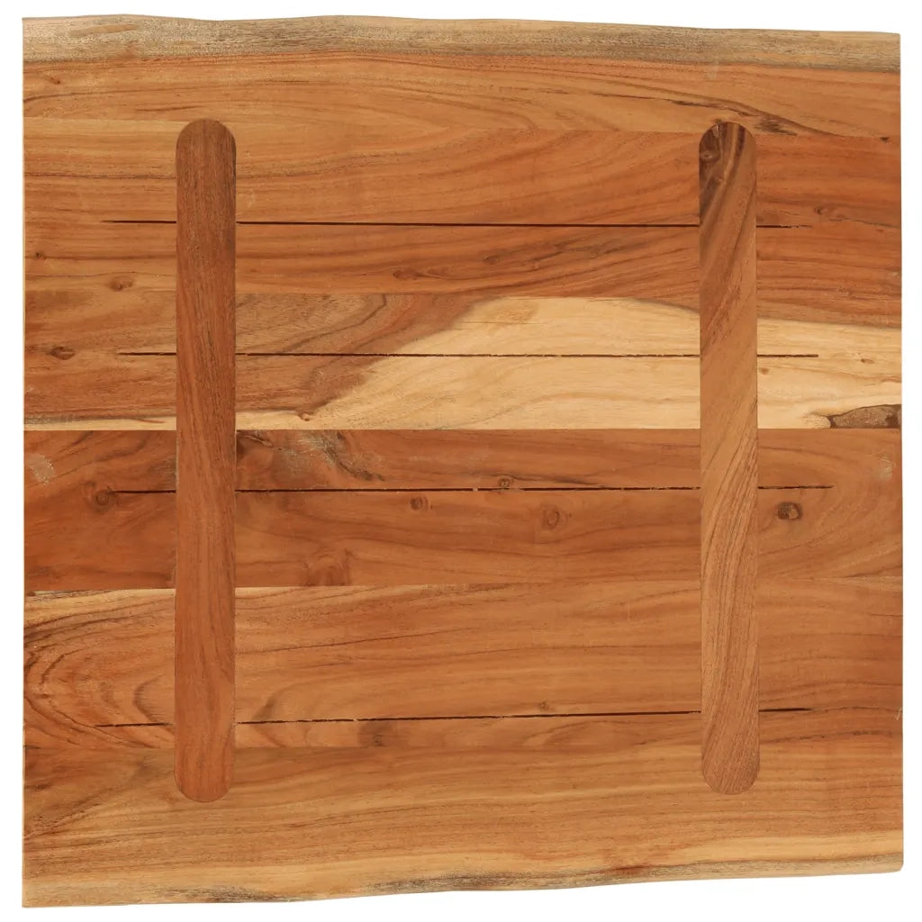 Piano Tavolo 60x60x3,8 cm Quadrata Legno Acacia Bordi Vivi 370642