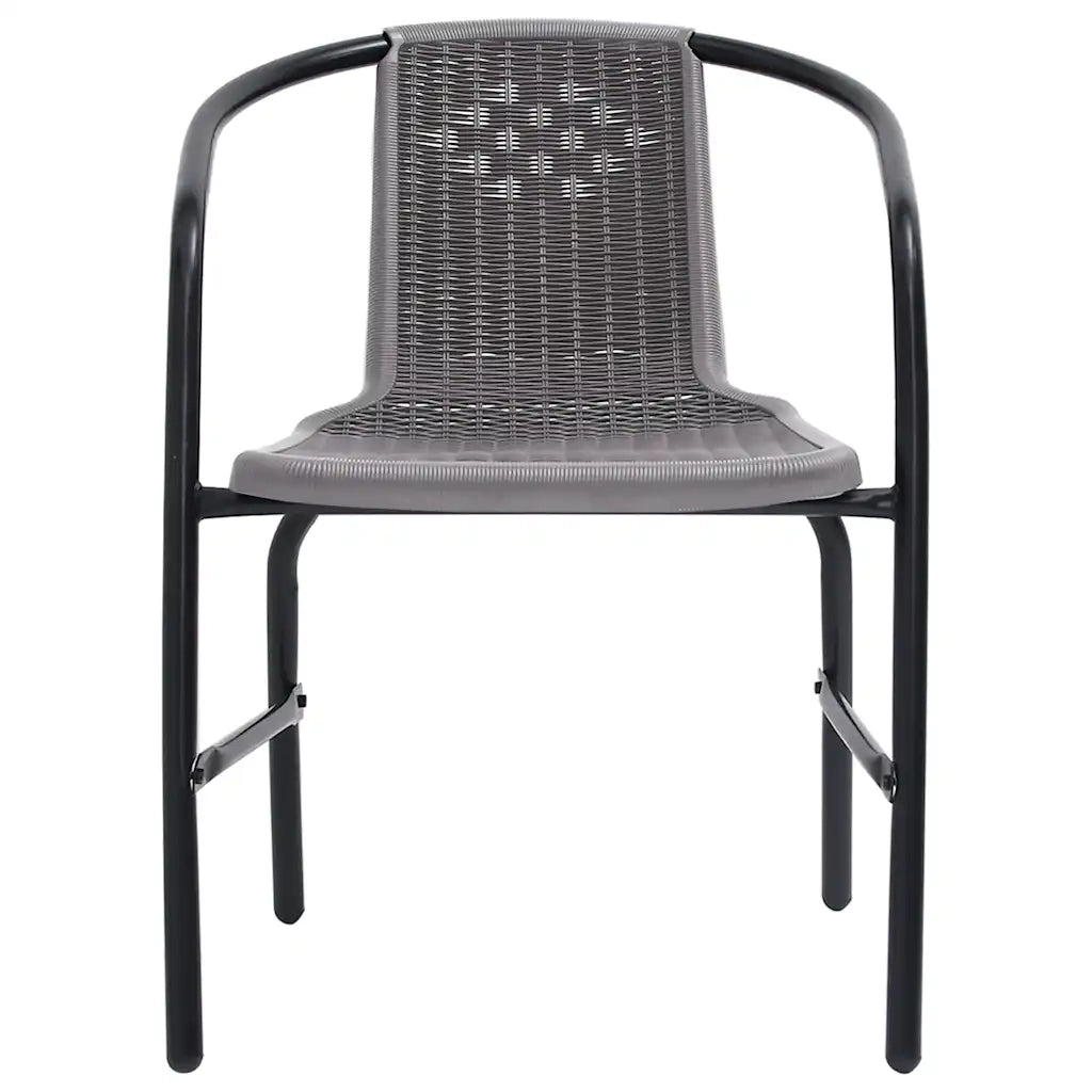 Sedie da Giardino 6 pz | Sedie da Esterno in Plastica Rattan e Acciaio 110 kg