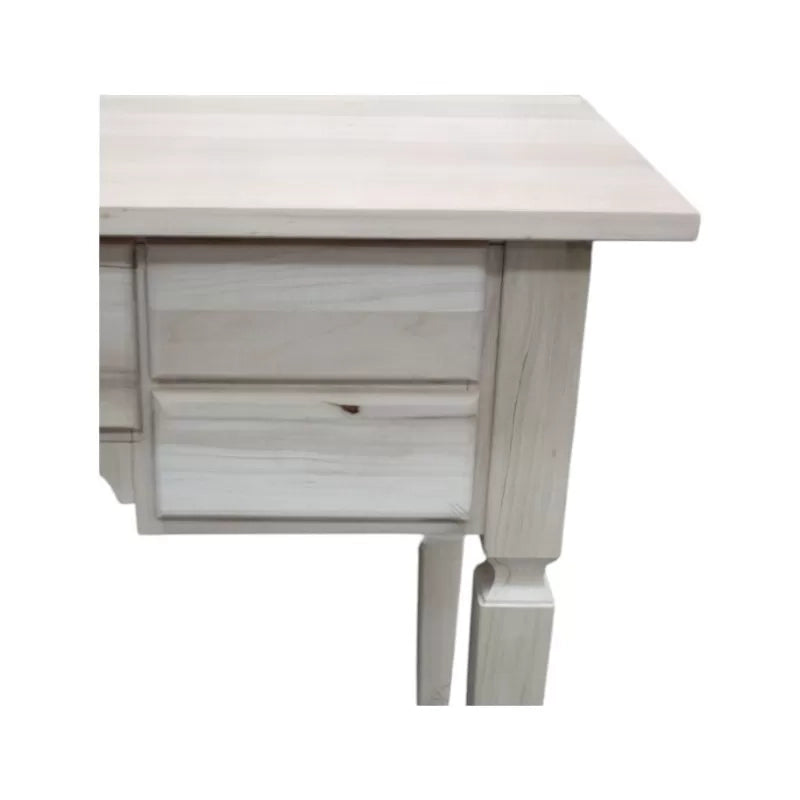 Scrivania 5 cassetti in legno massello grezzo l.120 p.57 h.80 (5014) - Mobili 2G