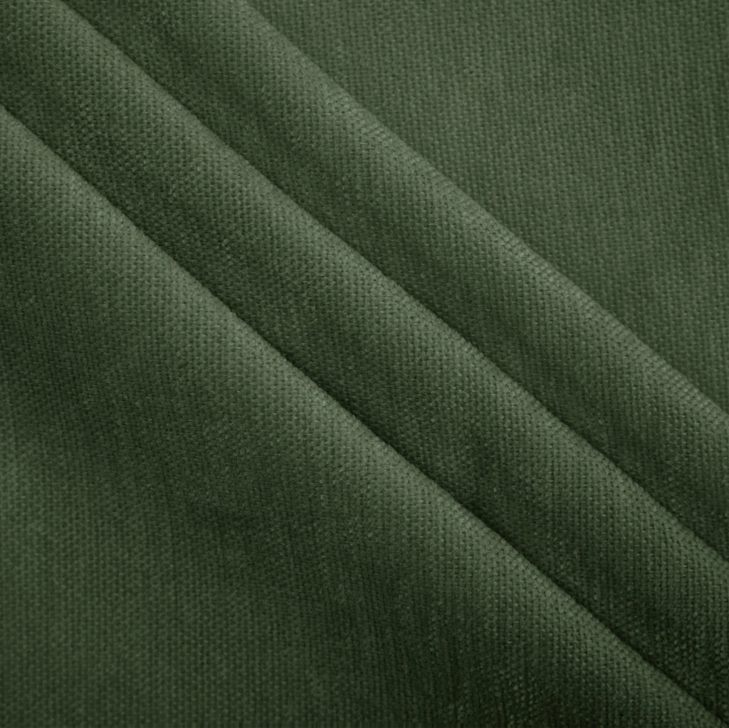 Divano modulare in chenille verde 176x143x88 cm con pouf e cuscini mobili