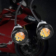 Luce di Avviso Auto - 12V - Impermeabile all'Acqua - 23mm - Sicurezza - Adatto per Auto e Motocicletta