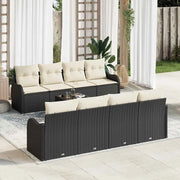 Set Divano da Giardino Nero 55 x 55 x 37 cm polyrattan 3345627