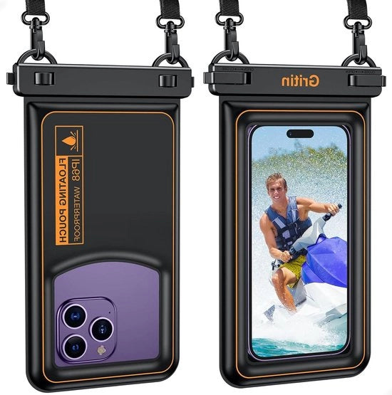 Portatile impermeabile per telefono - corda regolabile - borsa per telefono da subacqueo - per nuoto - iPhone 15 14 - Galaxy S24 S23