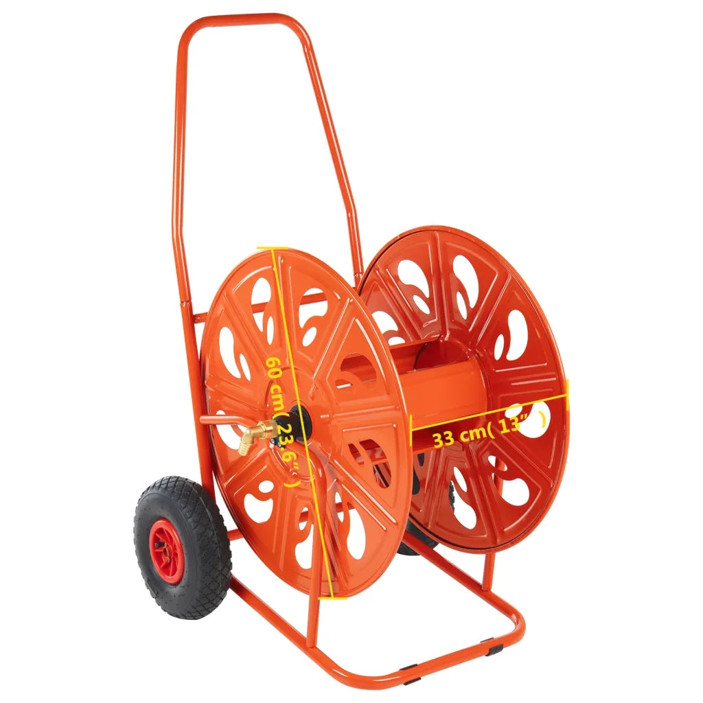 Carrello Avvolgitubo per Tubo Flessibile 140 m 3/4" in Acciaio 4005287