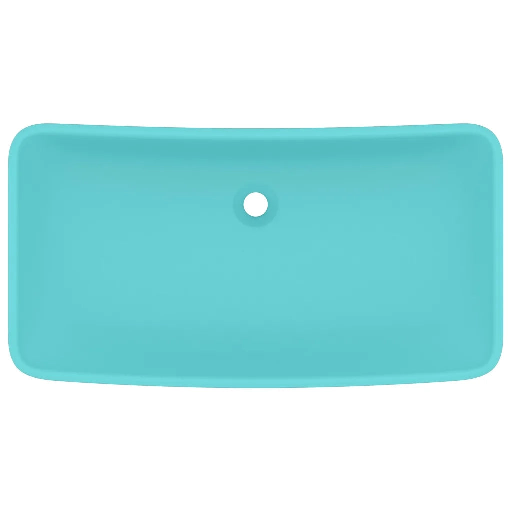 Lavabo Lusso Rettangolare Verde Chiaro Opaco 71x38 cm Ceramica 146958