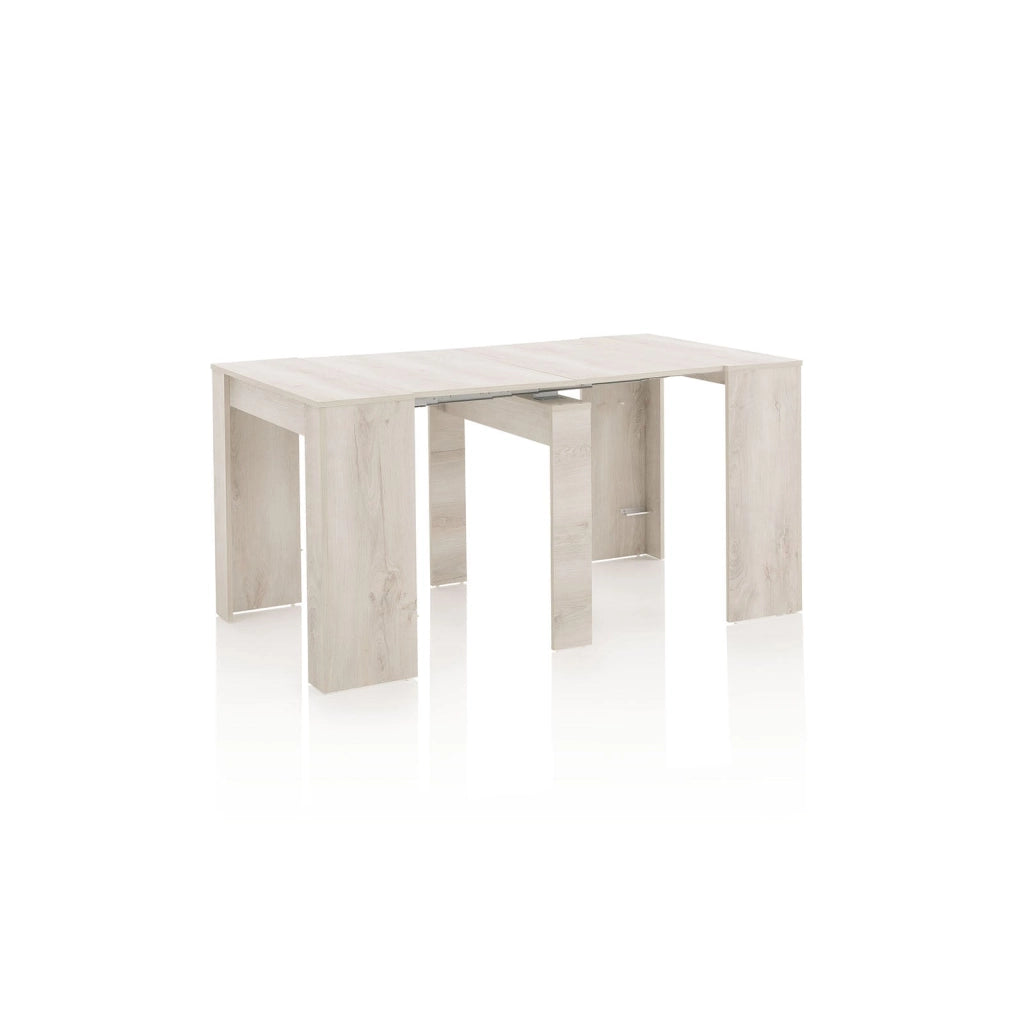 Consolle Allungabile 54/252x78,5x78 cm in Melamina Pino Bianco