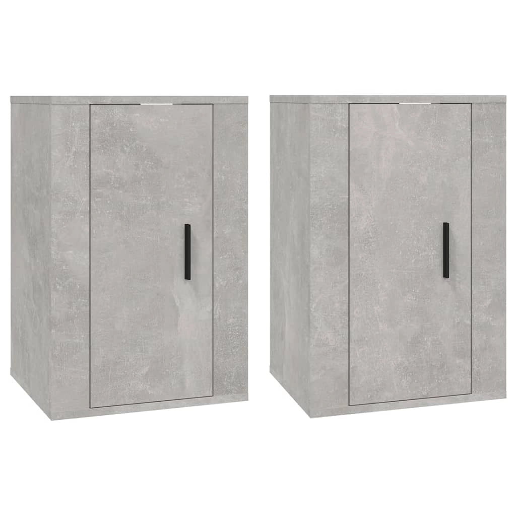 Mobile TV multimediale da parete mensola TV credenza TV per sala da pranzo soggiorno camera da letto 2 pezzi 40 x 34,5 x 60 cm grigio 02_0028913