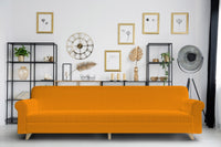 Copridivano Elasticizzato 4 Posti in Poliestere Arancio