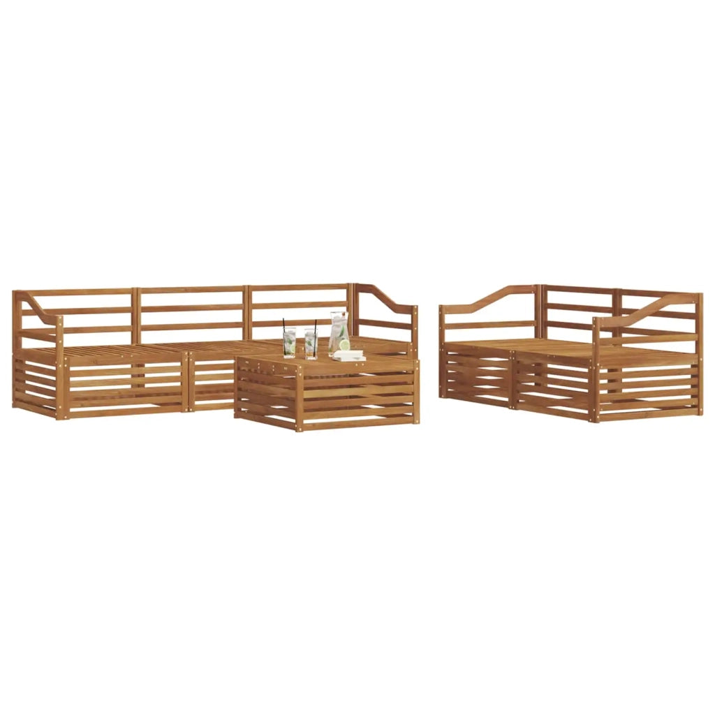 Set di divani da esterno 6 pcs Naturale