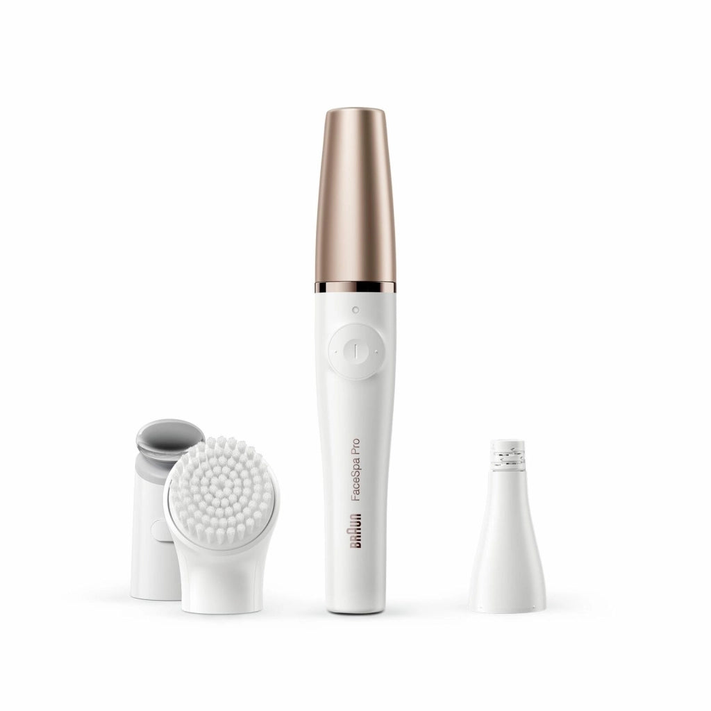 Braun FaceSpa Pro SE911, Bellezza Viso Epilatore Tutto-In-Uno, Incluso Epilatore Per Il Viso Con Dieci Micro Fori, Testina Tonificante E Spazzola Di Pulizia, Ricaricabile Con 90 Minuti Di Uso Senza Fili