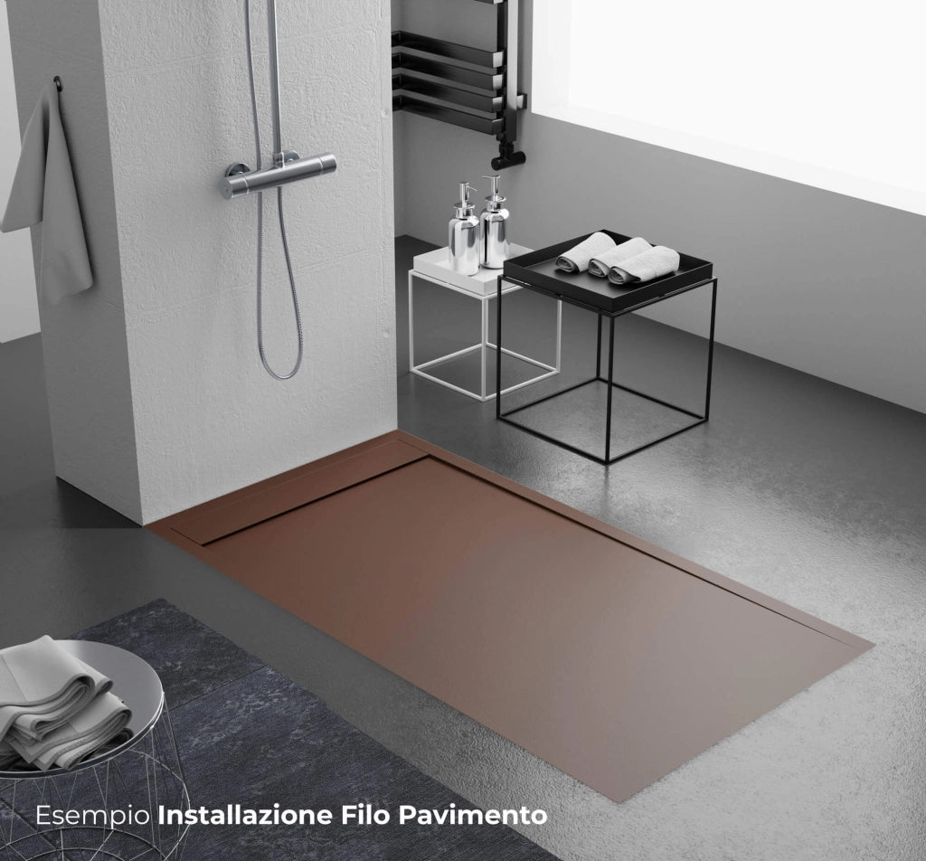 Piatto Doccia 80x120 cm in Pietra Bonussi Kamet Marrone