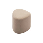 Pouf a forma di ciottolo in tessuto, beige grigio