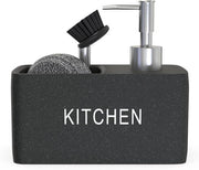 Dispensatore di sapone per la cucina - Accessori da cucina - Nero - Acciaio inossidabile - 500 ml