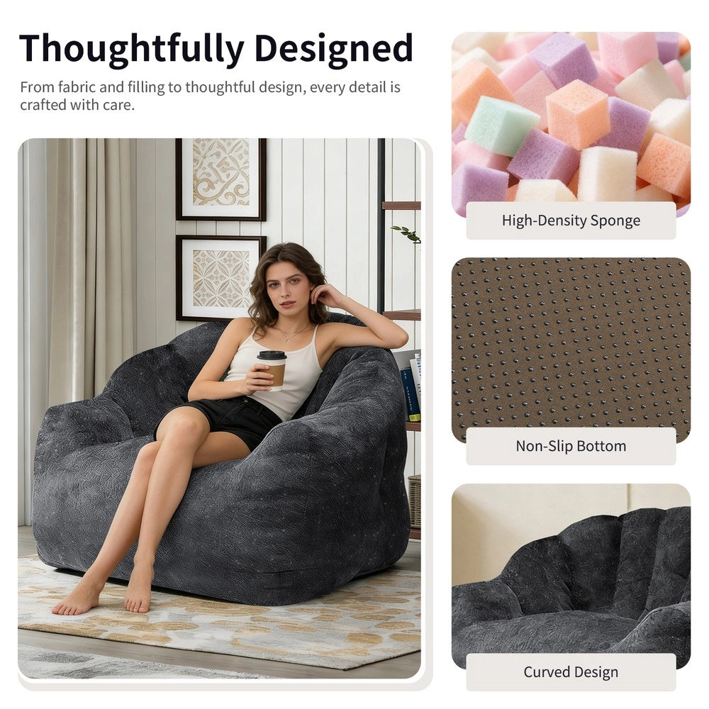 Poltrona a Sacco Ergonomica ¨C MINIMAL ¨C Relax, Design Moderno, Imbottita