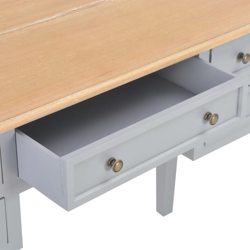 Scrivania Grigia 109,5x45x77,5 cm in Legno cod mxl 66309