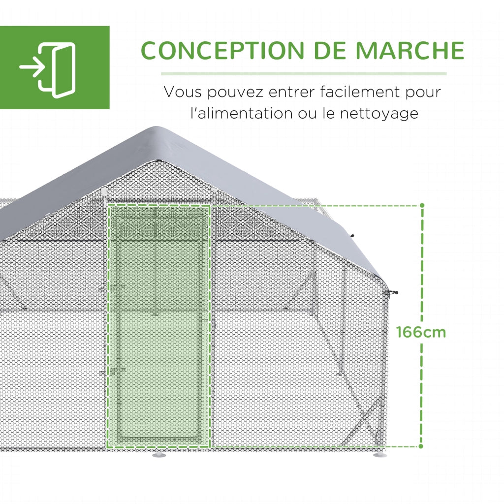 Recinto per esterno 12 m2 ¨C zephmum ¨C acciaio galvanizzato 4x3x2 m