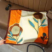 Sciarpa da donna in seta verde stampata, stile coreano, alla moda e versatile, sciarpa/fascia per il collo decorativa.